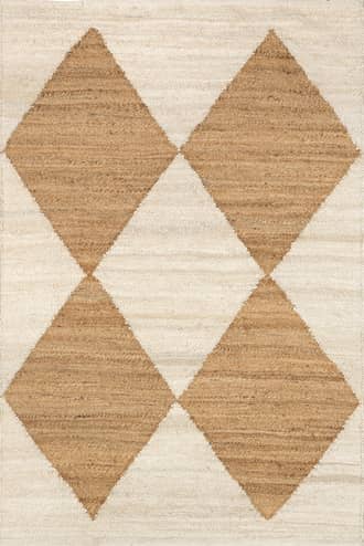 Ivory 10' x 14' Jute Harlequin Trellis Rug swatch