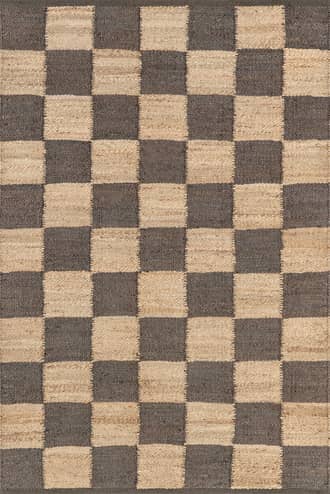 Dark Grey Cassia Classic Checkered Rug swatch