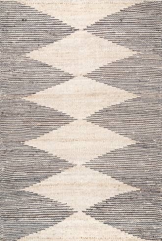 Off White 6' x 9' Colette Jute Diamond Rug swatch