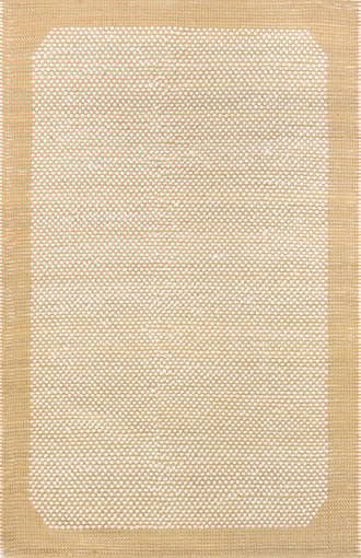 Beige Khloe Textured Bordered Rug swatch