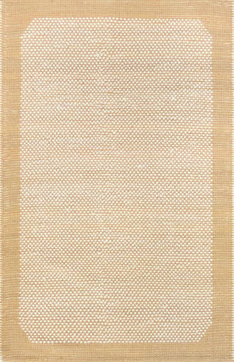 Beige Khloe Textured Bordered Rug swatch