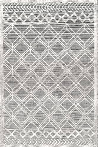 Grey Argyle Trellis Rug swatch