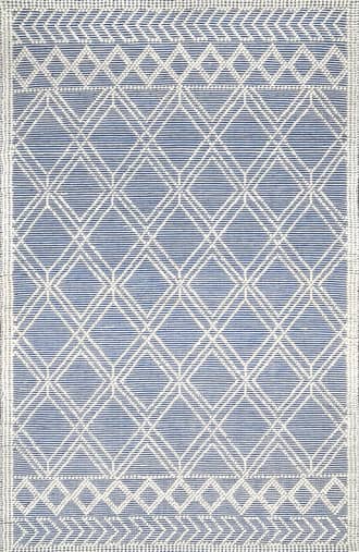 Blue Argyle Trellis Rug swatch