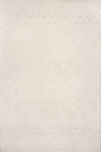 Ivory 2' x 3' Argyle Trellis Rug swatch