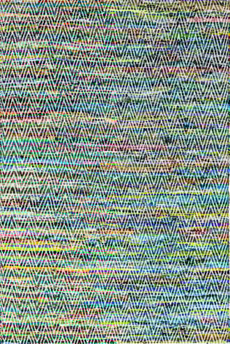 Green 8' 6" x 11' 6" Maxine Chromatic Chevron Rug swatch