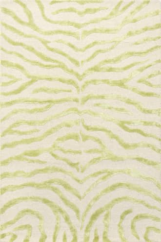 Green Kylie Wool-Blend Zebra Rug swatch