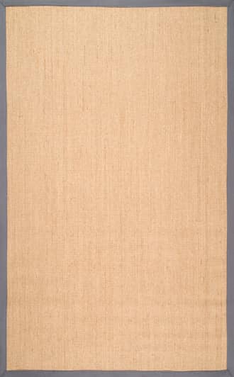 Light Grey 2' 6" x 6' Sisal Border Rug swatch