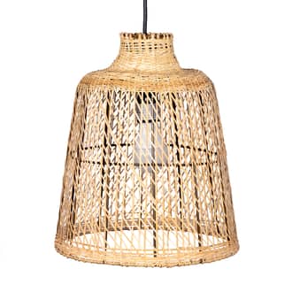 15-inch Rattan Iron Bell Pendant Lamp primary image