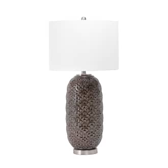 30-inch Textured Ceramic Star Trellis Table Lamp primary image