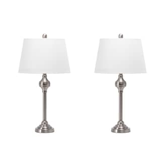 26-inch Polished Metal Sceptered Table Lamp (Set of 2) primary image