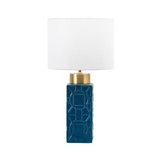 Blue 29-inch Ceramic Runic Emblem Table Lamp swatch
