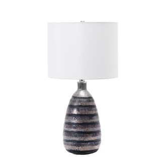 25-inch Ombre Glass Striped Teardrop Table Lamp primary image