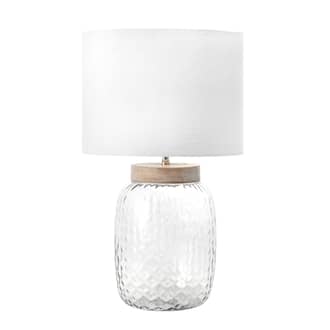 20-inch Textured Glass Mason Jar Table Lamp primary image