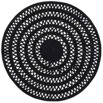 Black Bowline Handwoven Indoor/Outdoor Rug swatch