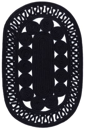 Black Reef Handwoven Indoor/Outdoor Rug swatch