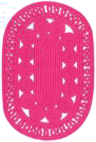 Pink Reef Handwoven Indoor/Outdoor Rug swatch