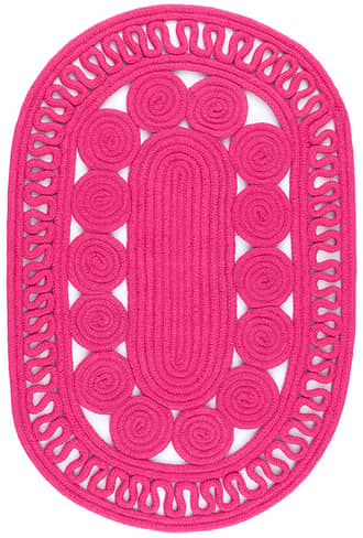 Pink Reef Handwoven Indoor/Outdoor Rug swatch