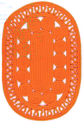 Orange Reef Handwoven Indoor/Outdoor Rug swatch