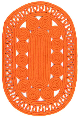 Orange Reef Handwoven Indoor/Outdoor Rug swatch