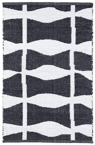 Black Circuit Handwoven Indoor/Outdoor Rug swatch