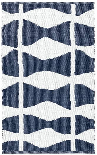 Navy 2' x 3' Circuit Handwoven Indoor/Outdoor Rug swatch