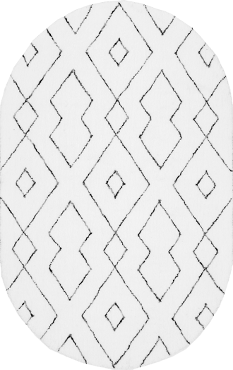 Double Diamond Lattice Shag Rug primary image