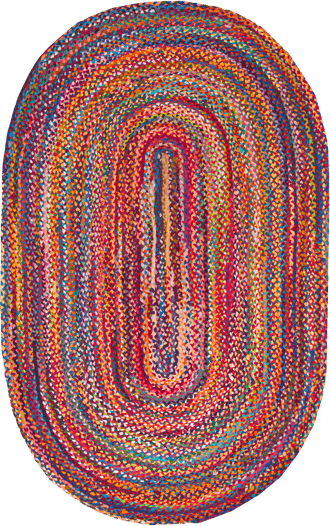 4' x 6' Bohemian Chindi Braided Rug primary image