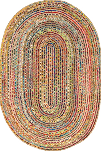 7' x 9' Braided Chindi Spectrum Jute Rug primary image
