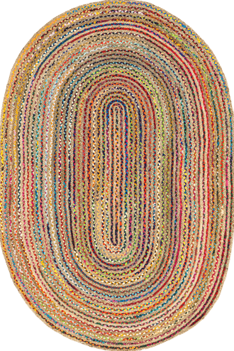 Braided Chindi Spectrum Jute Rug primary image