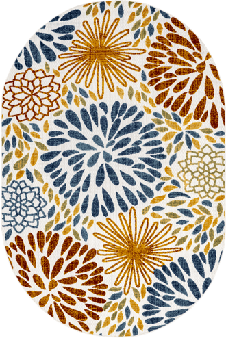 Floral Fireworks Indoor/Outdoor Rug primary image