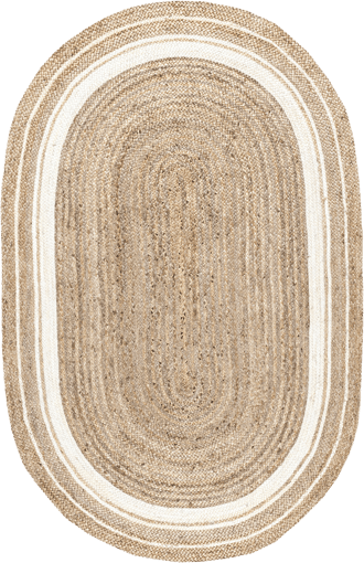 5' x 8' Jute Braided Saturn Border Rug primary image