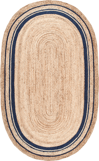 8' x 10' Jute Braided Saturn Border Rug primary image