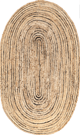 3' x 5' Swirl Braided Jute Rug primary image