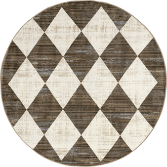 8' x 8' Vanni Checkered Fringed Rug primary image