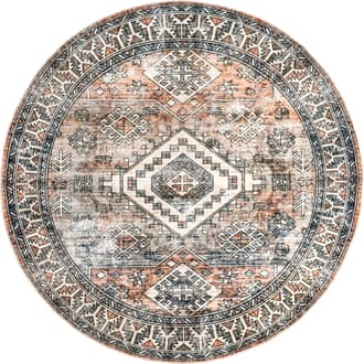 Faded Geometric Washable Rug primary image