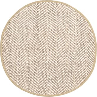 8' Handwoven Jute Jagged Chevron Rug primary image