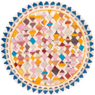 6' Vibrant Moroccan Diamond Shag Rug primary image