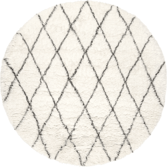 8' Wool Moroccan Shag Rug primary image