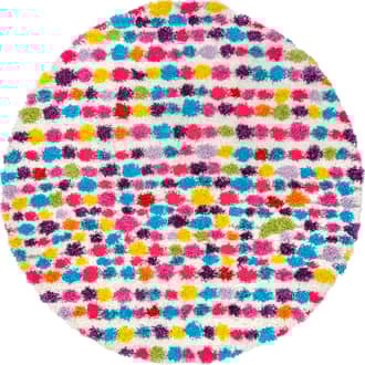 5' 3" Kids Dotted Striped Shag Rug primary image