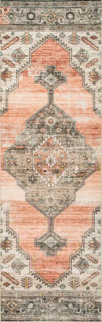 2' 6" x 8' Native Iris Medallion Washable Rug primary image