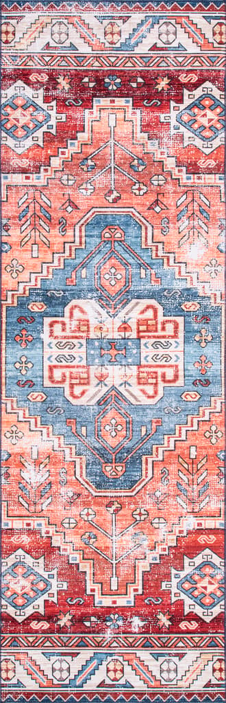 2' 6" x 8' Oriental Medallion Washable Rug primary image