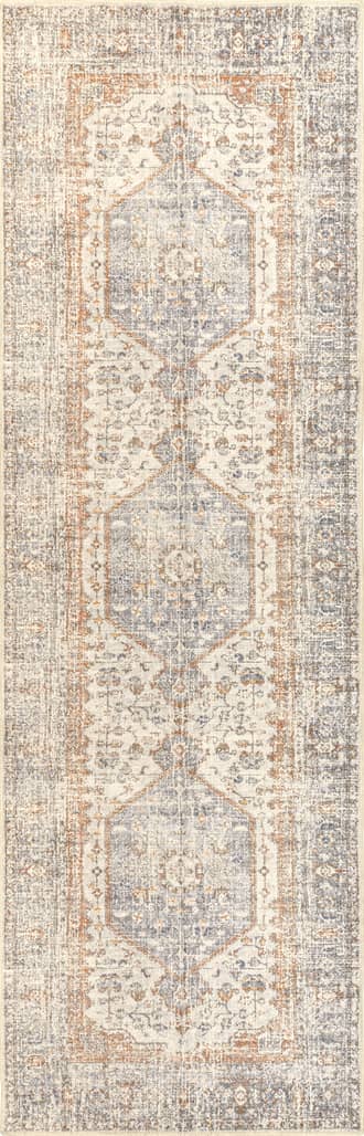 2' 6" x 10' Vintage Medallion Washable Rug primary image