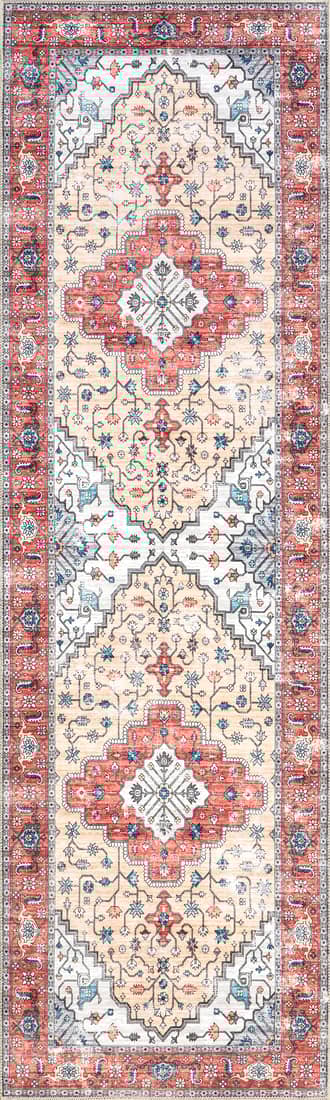 2' 6" x 8' Sammie Vintage Medallion Washable Rug primary image
