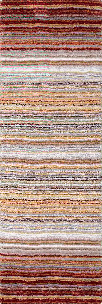 2' 6" x 8' Striped Shaggy Rug primary image