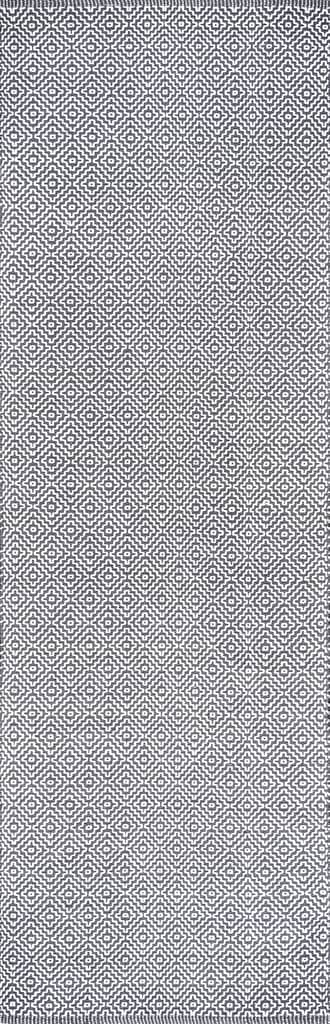 2' 6" x 8' Diamond Cotton Check Flatwoven Rug primary image