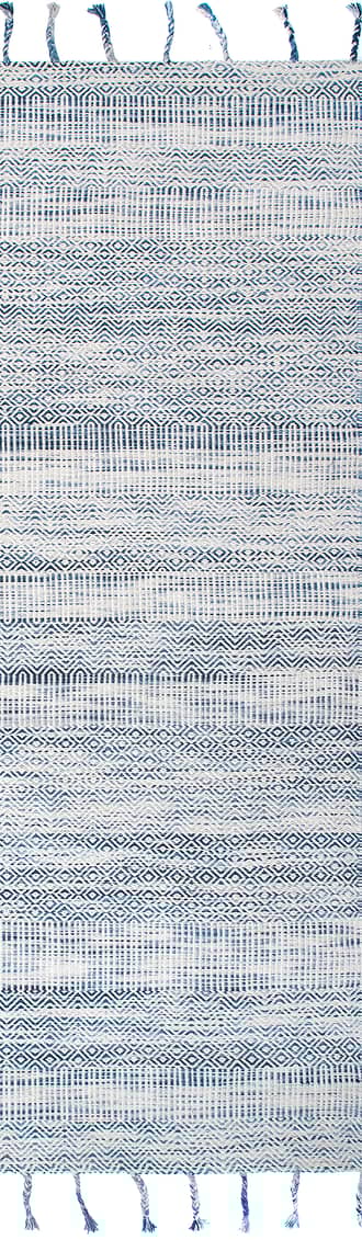 2' x 6' Diamond Chevron Bands Tasseled Rug primary image