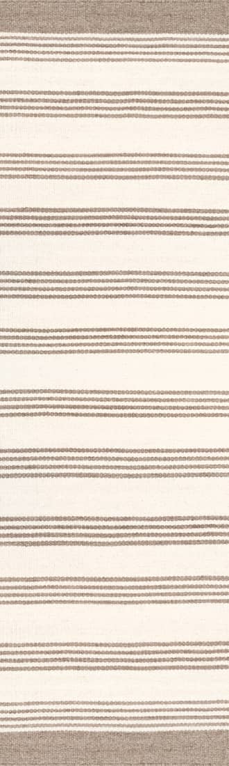 Sage Striped Wool-Blend Rug primary image