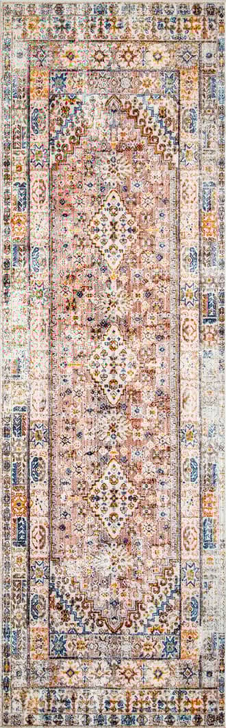 2' 6" x 12' Distressed Medallion Rug primary image