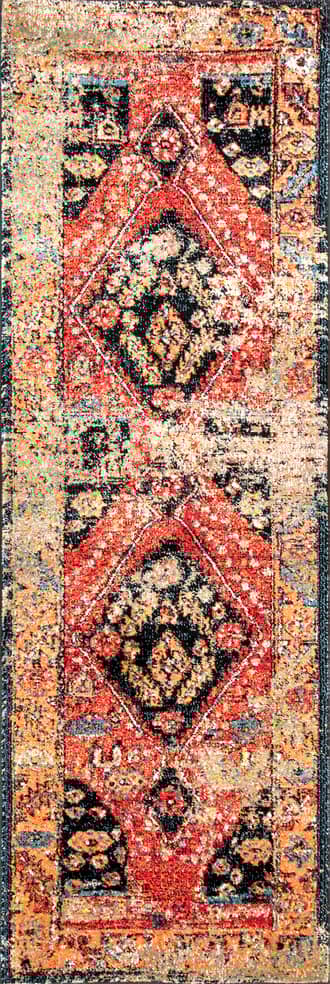 2' 6" x 12' Vintage Floral Indoor/Outdoor Rug primary image