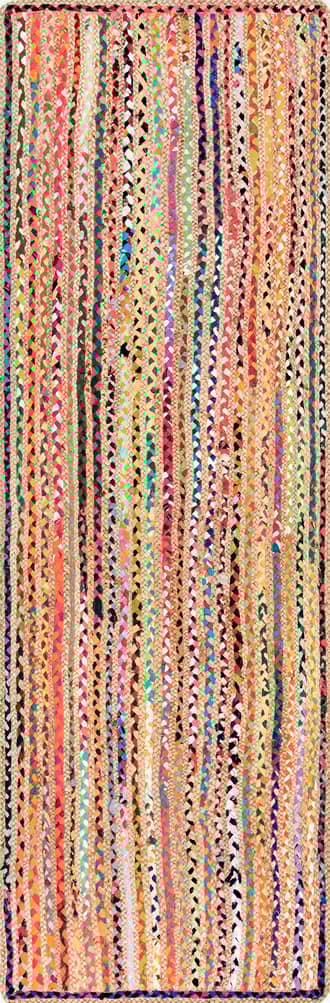 2' 6" x 6' Braided Chindi Spectrum Jute Rug primary image